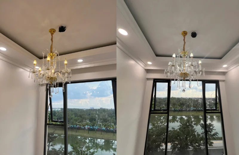 Ảnh thật Đèn Chùm Pha Lê DC9178T6