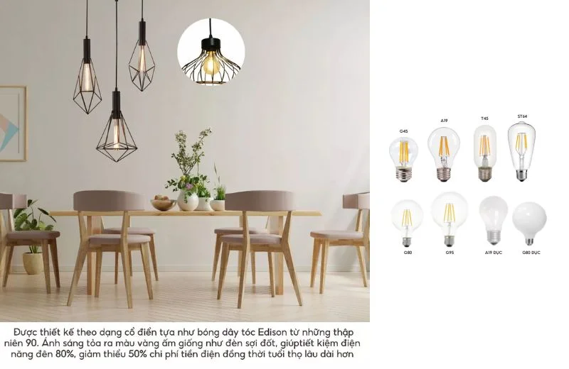 Ứng dụng Bóng Đèn LED Đui E27 Ánh Sáng Vàng 4-8W 