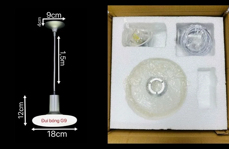 Thông số đèn thả hiện đại THD61 