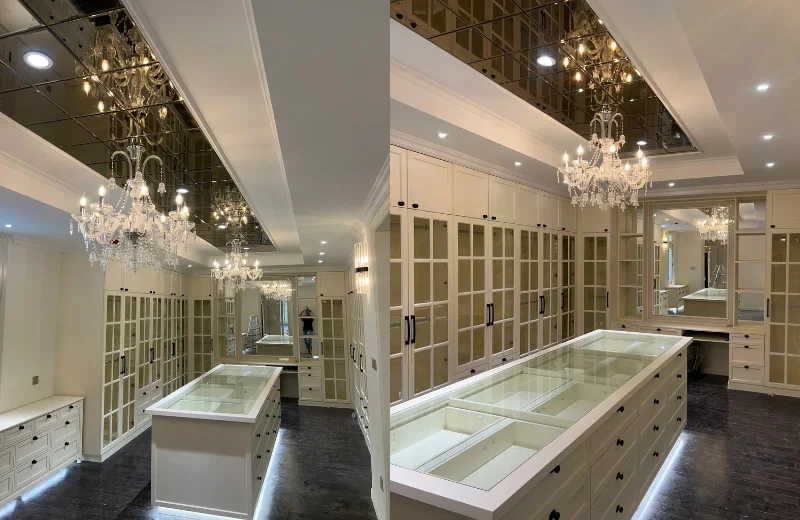 Ảnh thật Đèn Chùm Pha Lê DC9146T8 lắp đặt tại nhà khách