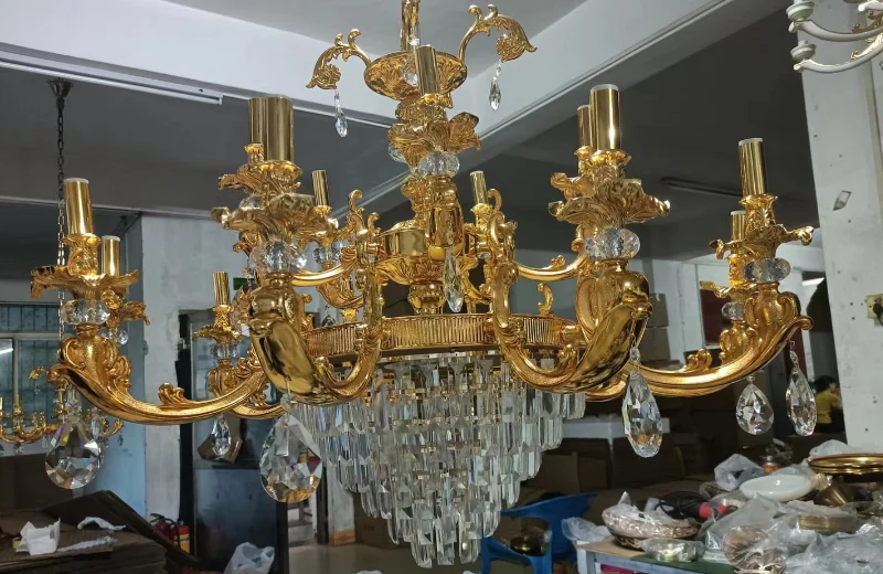 Ảnh thật Đèn Chùm Pha Lê DC904