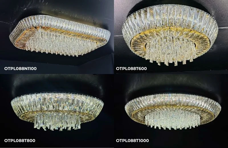 Đèn ốp trần pha lê OTPL088 điểm nhấn sang trọng cho không gian 