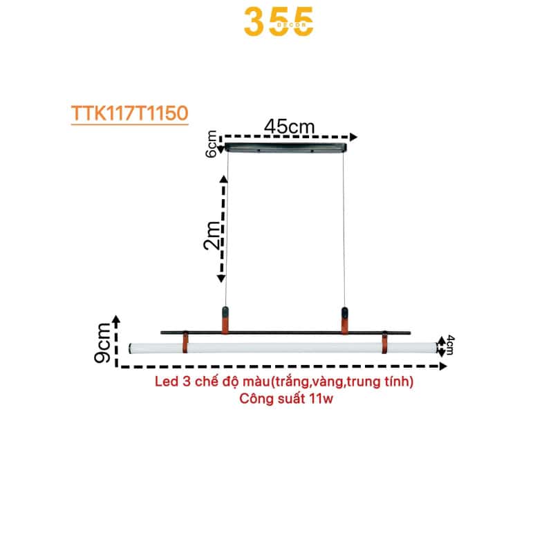 Đèn Thả Thiết Kế TTK117-355Decor
