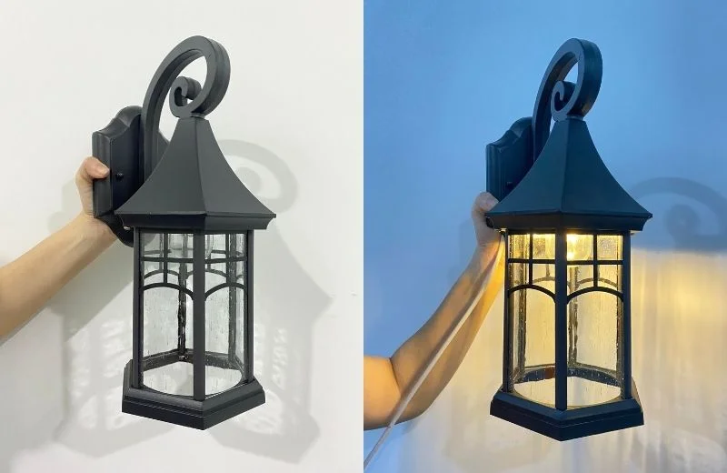 Đèn Tường VNT6738 - Ảnh cận lúc tắt và bật đèn