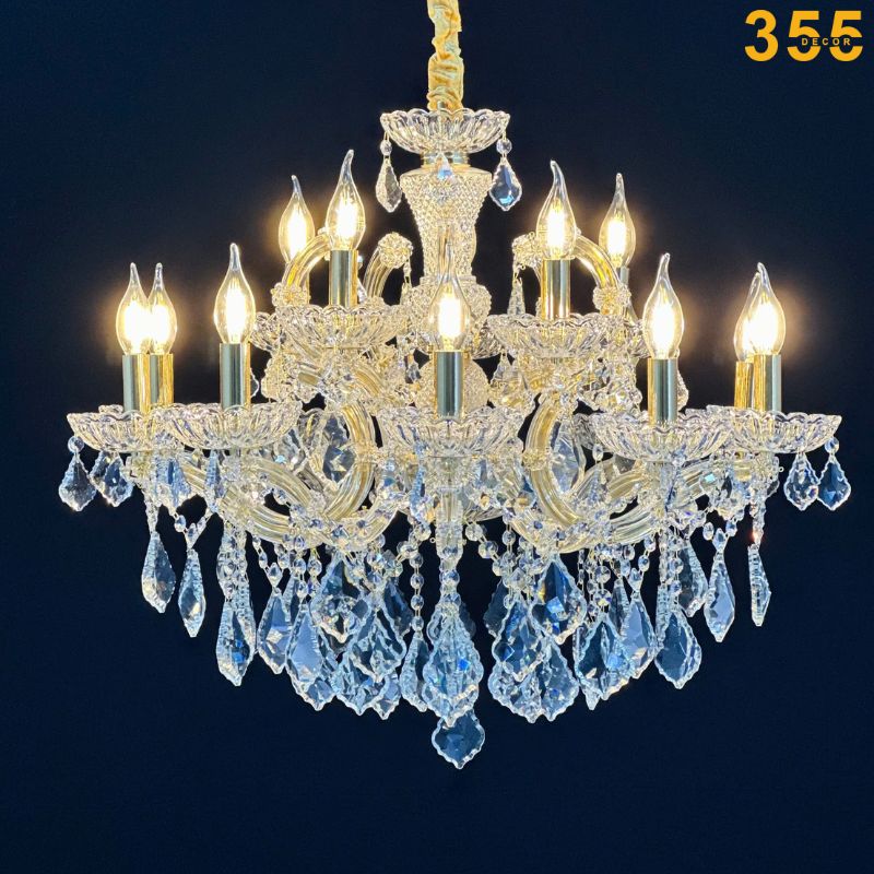 đèn chùm pha lê tân cổ điển cao cấp DC0089  chính hãng 355decor