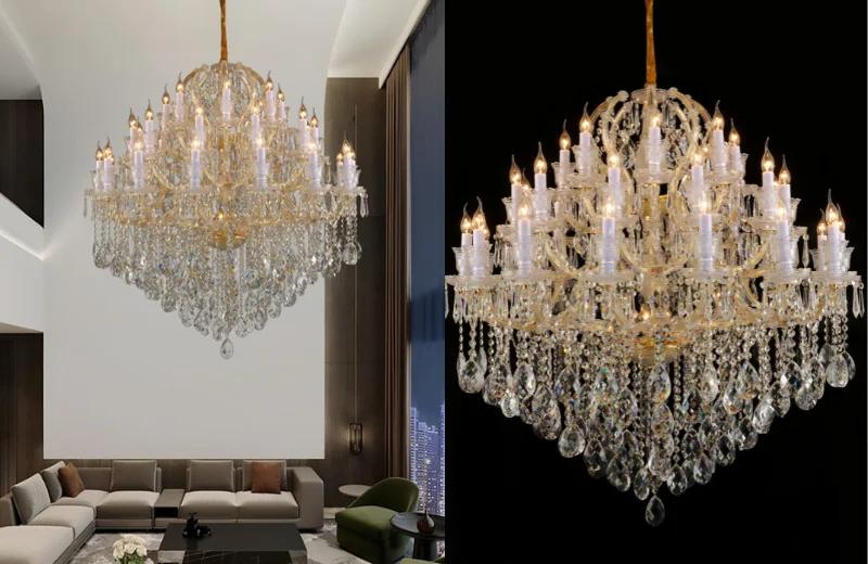 Ảnh thật Đèn Chùm Pha Lê DC5281T40