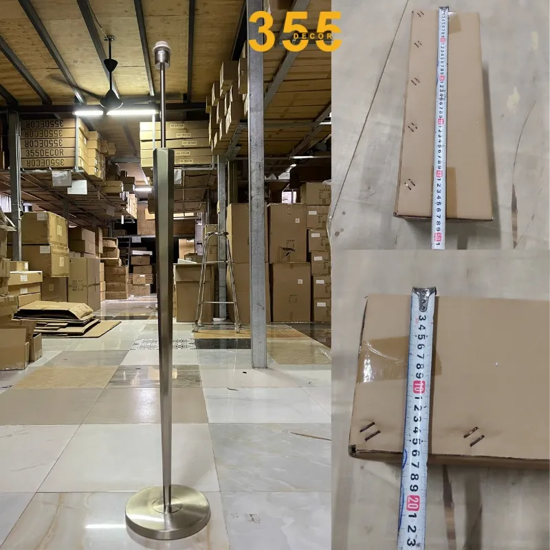 Đèn Đứng DD07 thân inox lục giác độc đáo, kèm kích thước thùng nhỏ gọn