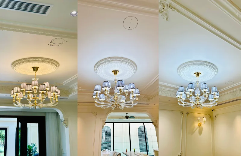 Đèn Chùm Pha Lê DC8898T15 lắp đặt tại nhà khách