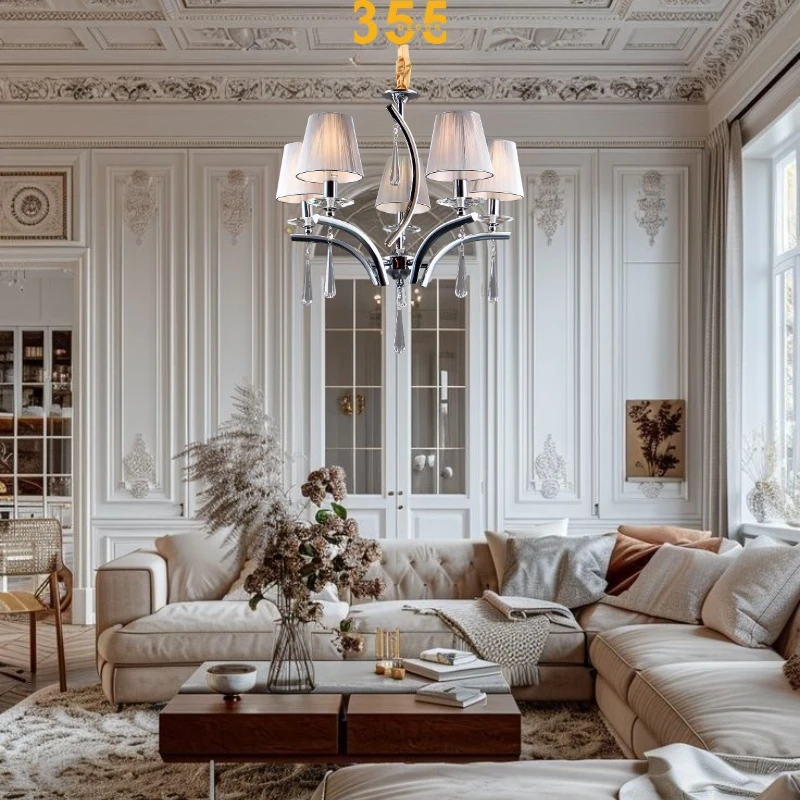 Đèn chùm pha lê phòng khách DC308 - kiểu dáng sang trọng 355decor