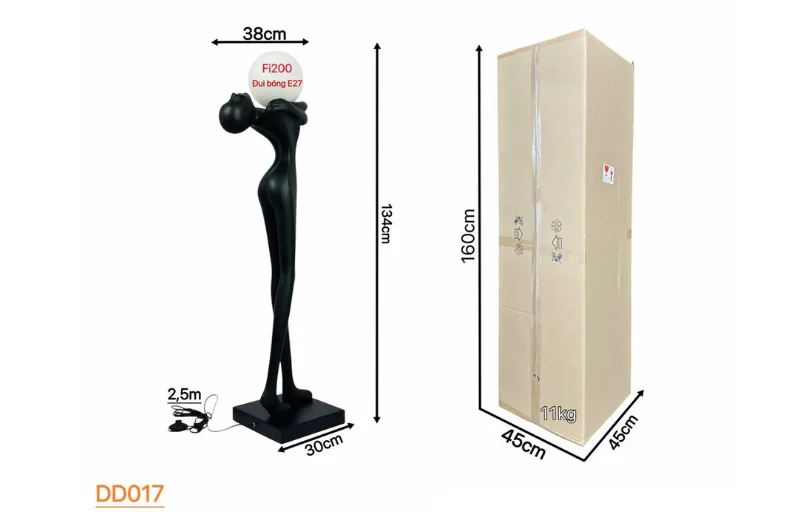 Kích thước Đèn Đứng DD017