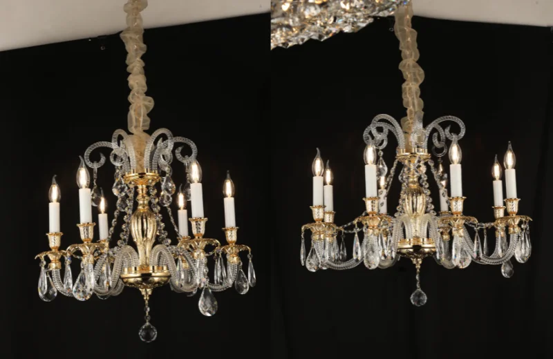 Ảnh thật Đèn Chùm Pha Lê DC8180T8