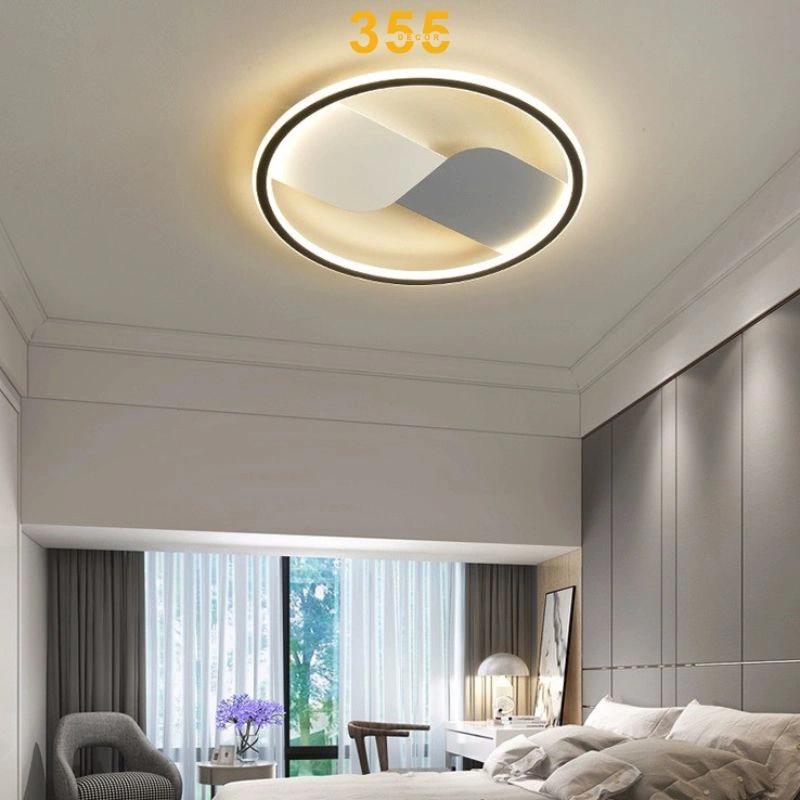 Đèn ốp trần mica màu xám OTA26 - 355decor