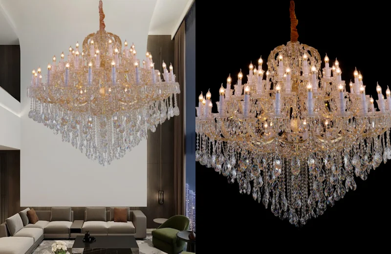 Ảnh thật Đèn Chùm Pha Lê DC5281T60