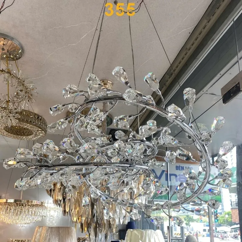 thả pha lê tpl1672- thiết kế xoăn đôi pha lê sang trọng 355decor