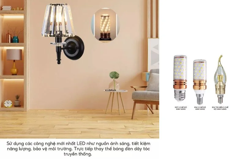 Ứng dụng Bóng Đèn LED 3 Chế Độ 12-16W