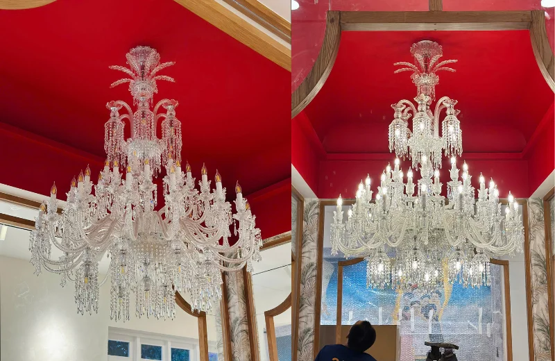 Ảnh thật Đèn Chùm Pha Lê DC8806T55