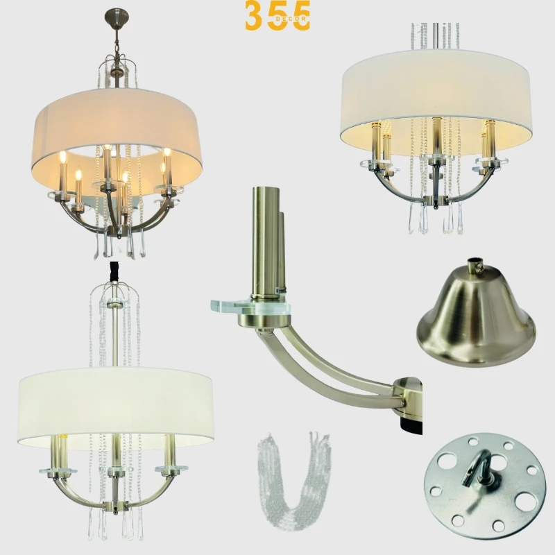Đèn chùm trang trí phòng ngủ DC344 - phong cách nhẹ nhàng và thanh lịch 355decor