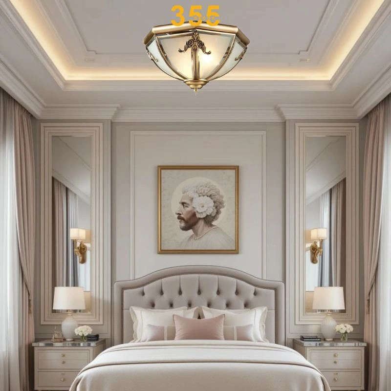 Đèn Ốp Trần Đồng Cổ Điển OD05 - 355decor