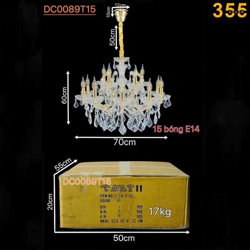 thông số kỹ thuật dc0089 chính hãng 355decor