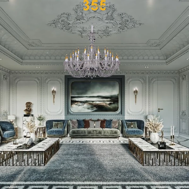 Đèn chùm trang trí đẹp DC231T35 - chất liệu cao cấp , thiết kế đẳng cấp 355decor