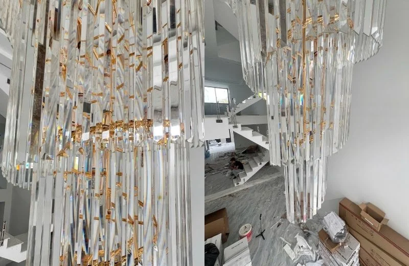 Đèn thả pha lê TPL9662 chất liệu pha lê cao cấp