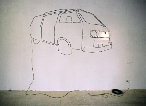 Đi dây điện nổi hình oto