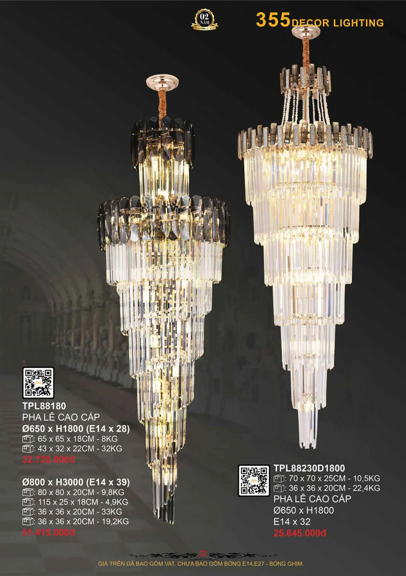 Catalogue Đèn Trang Trí 355 Decor 2026 - Trang 23)