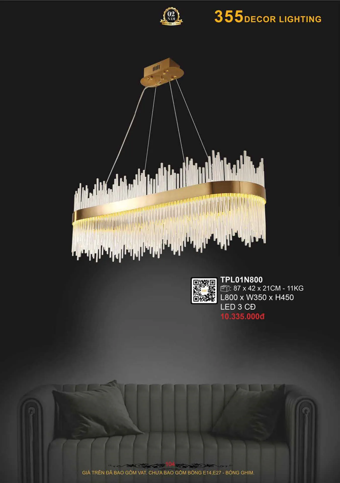 Catalogue Đèn Trang Trí 355 Decor 2026 - Trang 105)