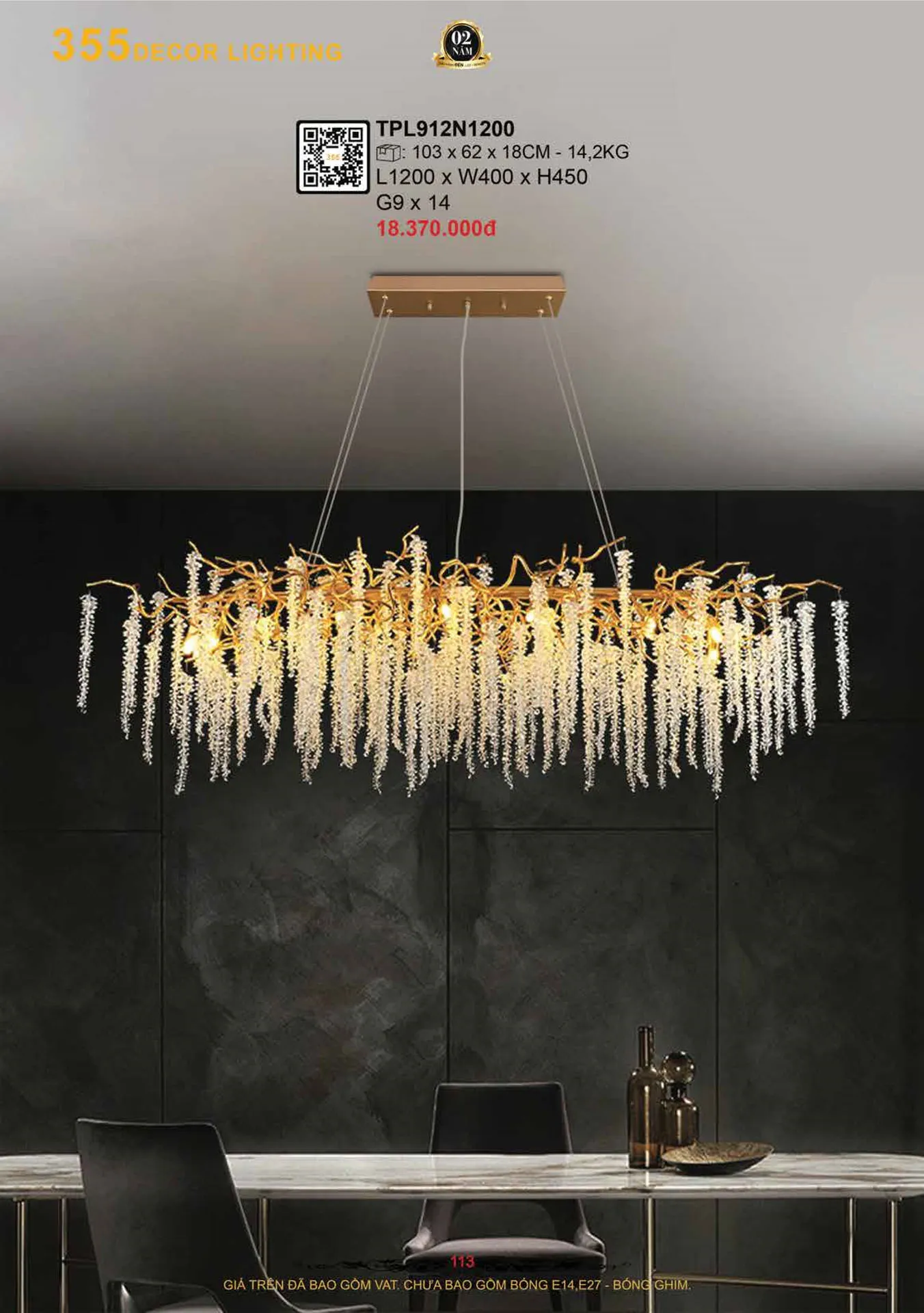 Catalogue Đèn Trang Trí 355 Decor 2026 - Trang 114)