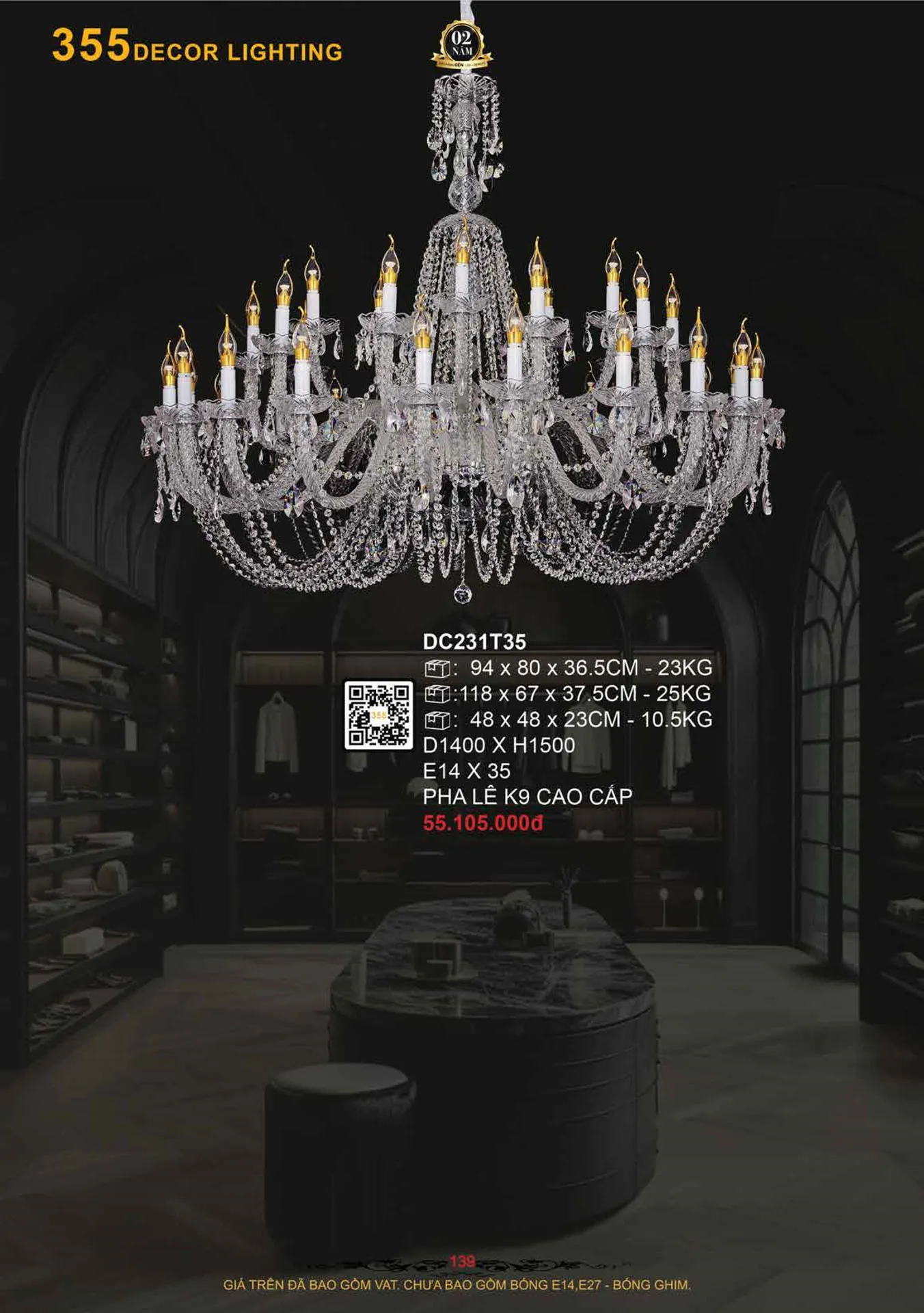 Catalogue Đèn Trang Trí 355 Decor 2026 - Trang 140)