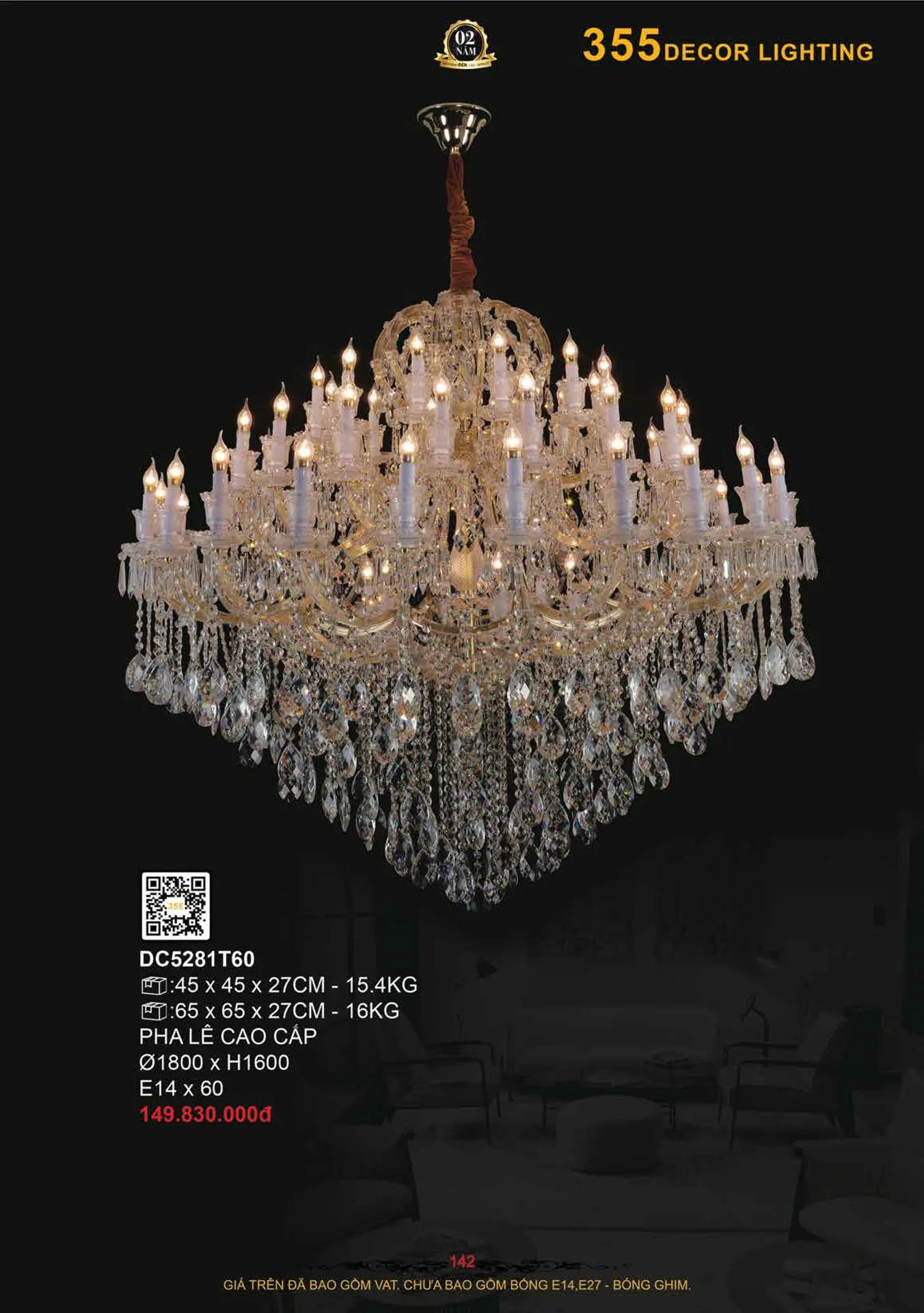 Catalogue Đèn Trang Trí 355 Decor 2026 - Trang 143)