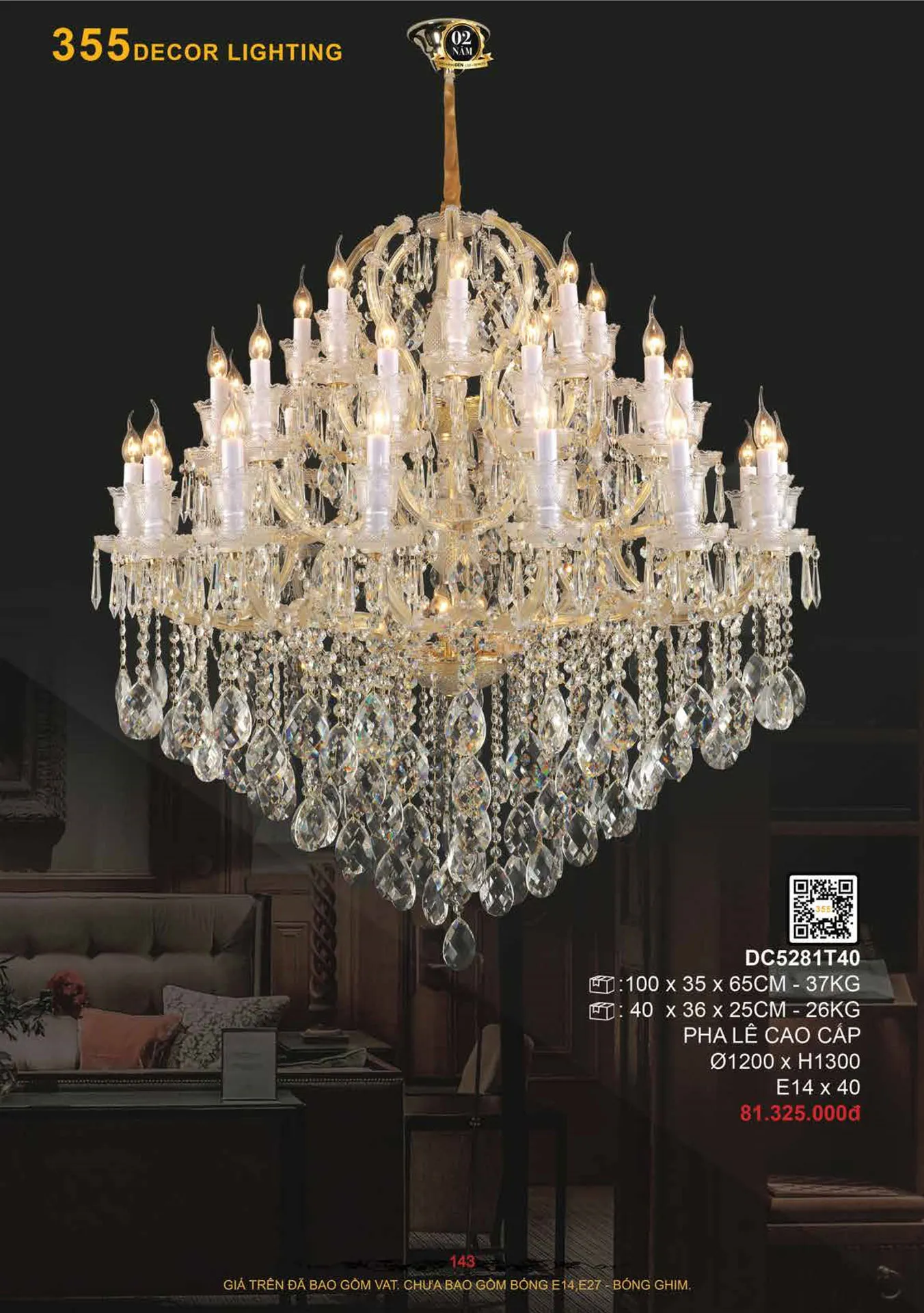 Catalogue Đèn Trang Trí 355 Decor 2026 - Trang 144)