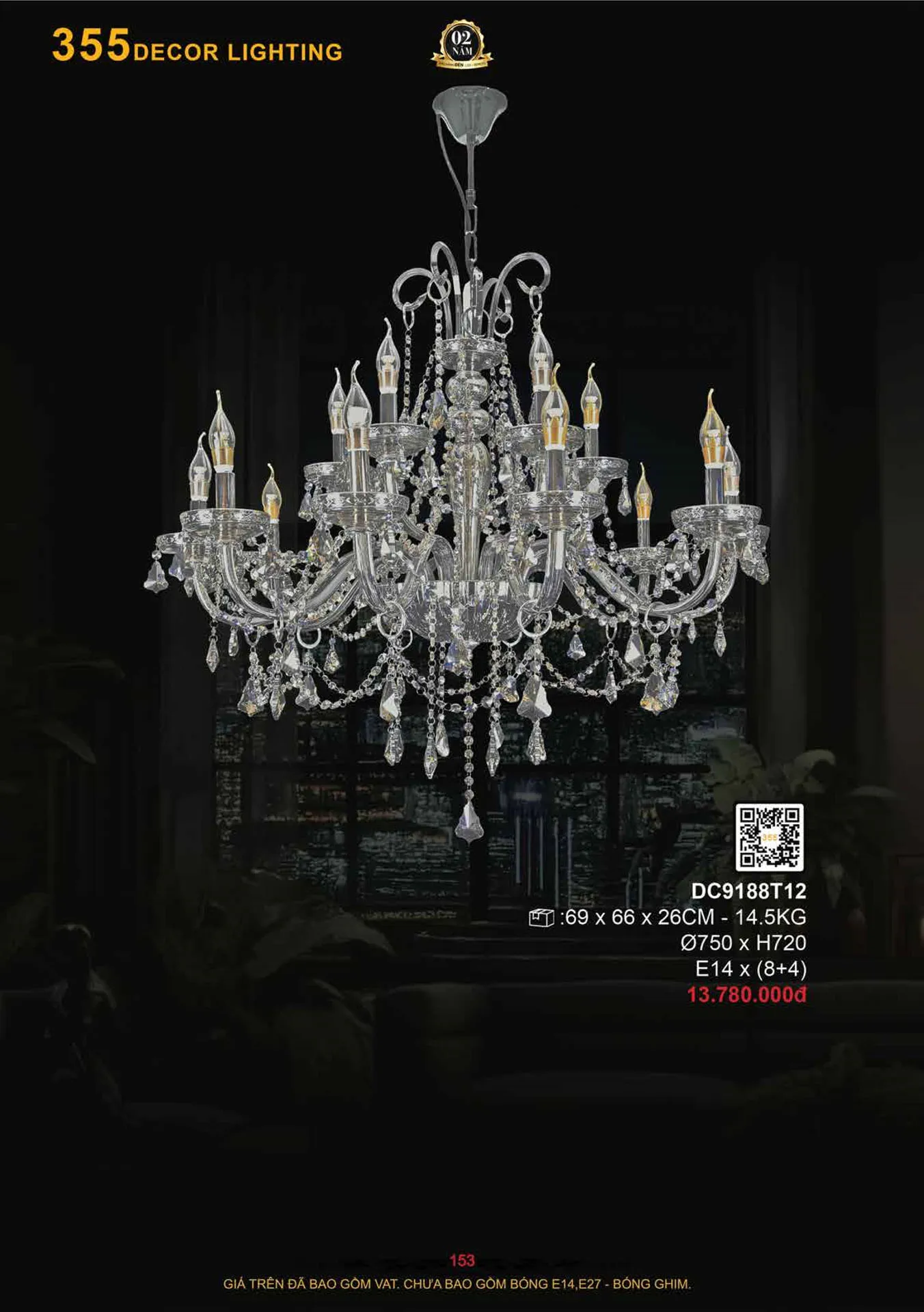 Catalogue Đèn Trang Trí 355 Decor 2026 - Trang 154)