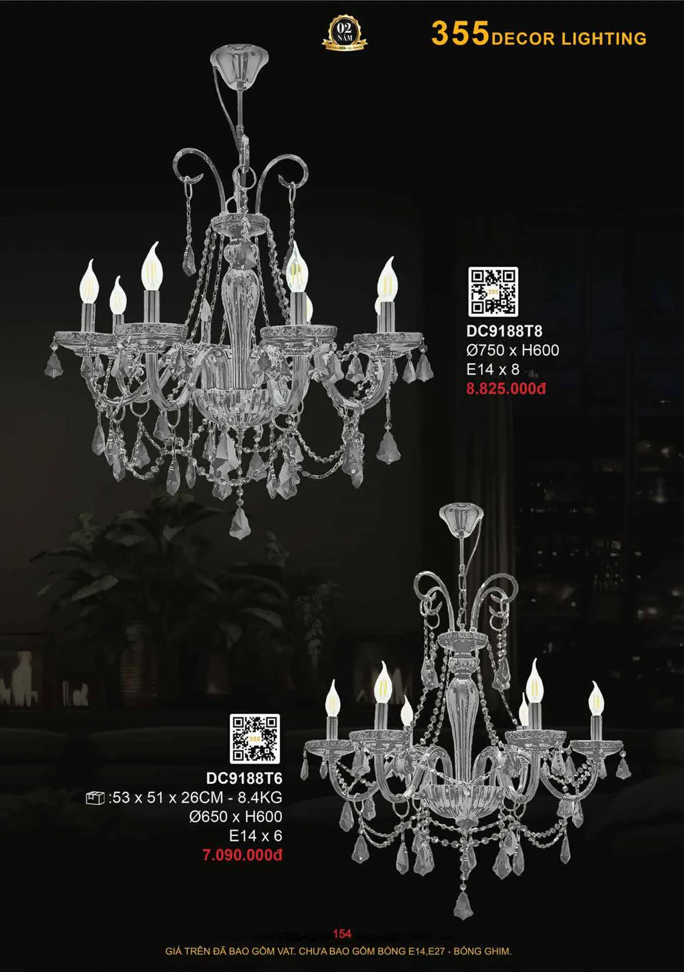 Catalogue Đèn Trang Trí 355 Decor 2026 - Trang 155)