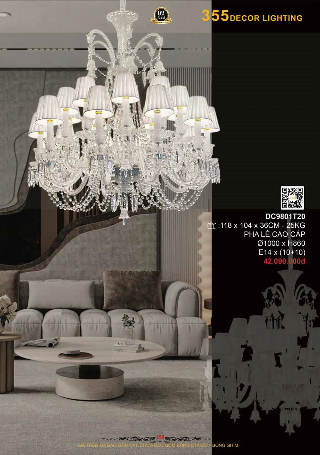 Catalogue Đèn Trang Trí 355 Decor 2026 - Trang 159)