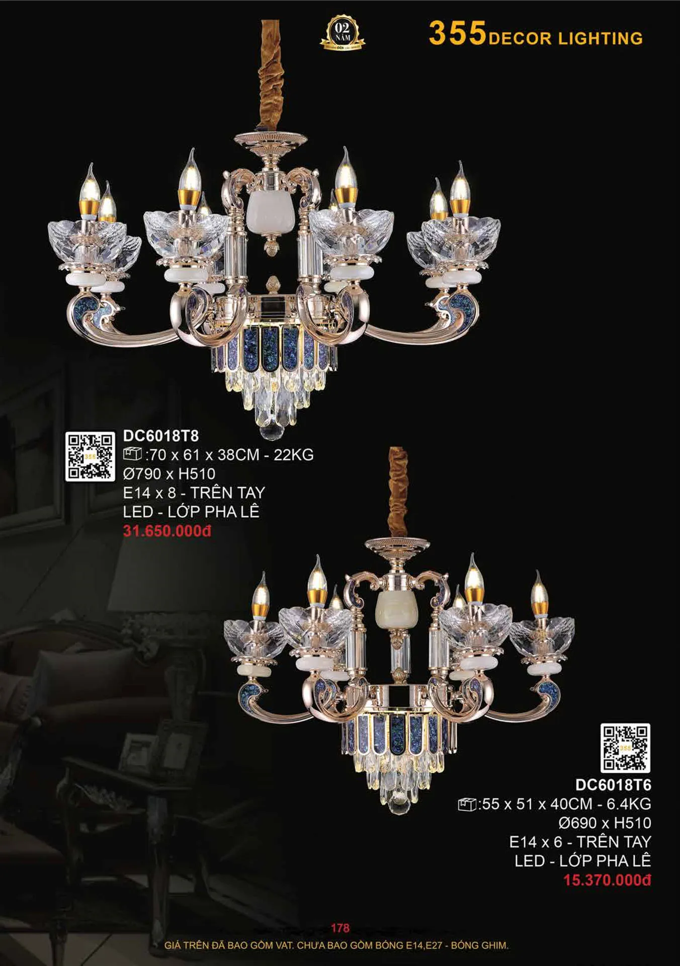 Catalogue Đèn Trang Trí 355 Decor 2026 - Trang 179)