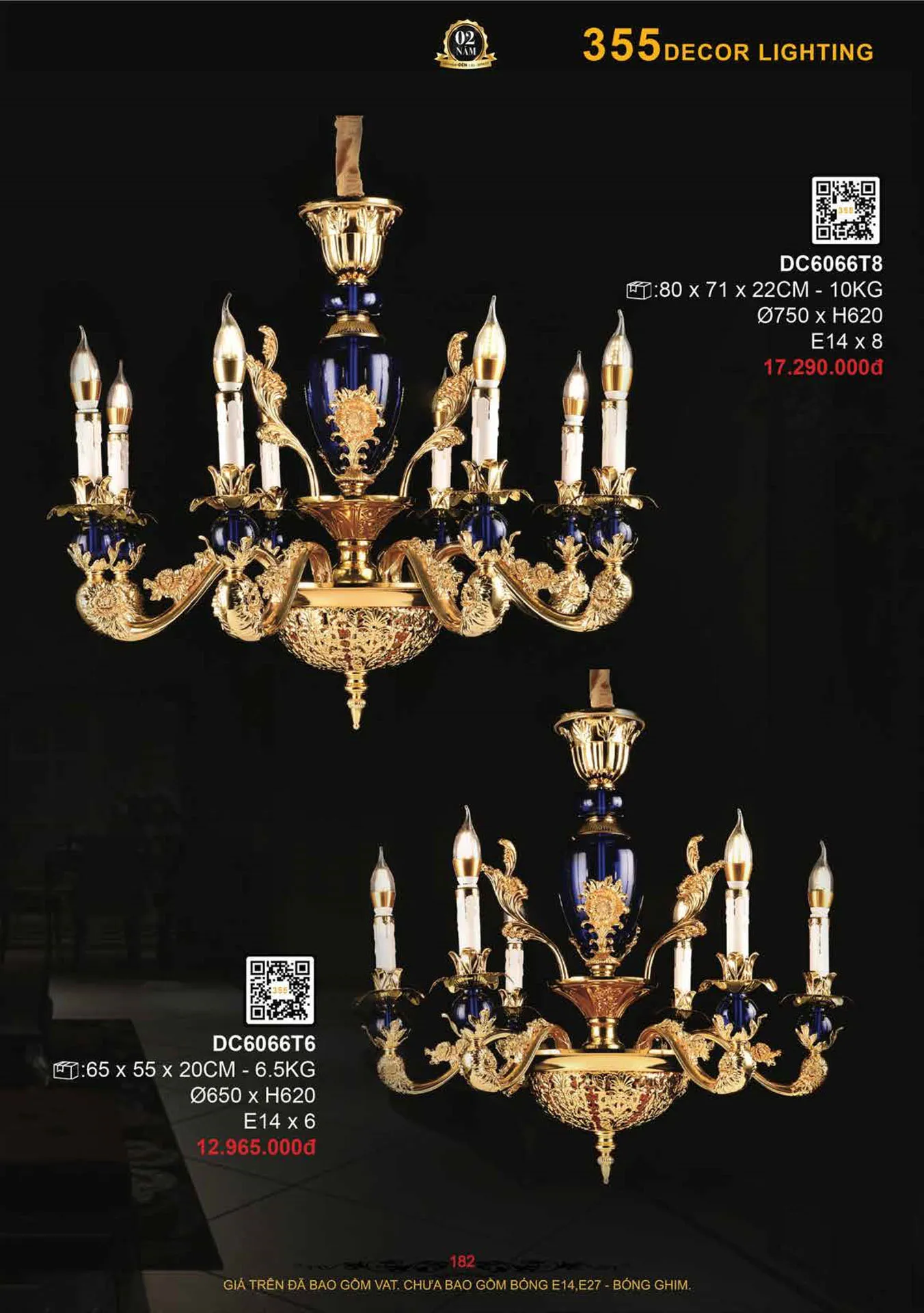 Catalogue Đèn Trang Trí 355 Decor 2026 - Trang 183)