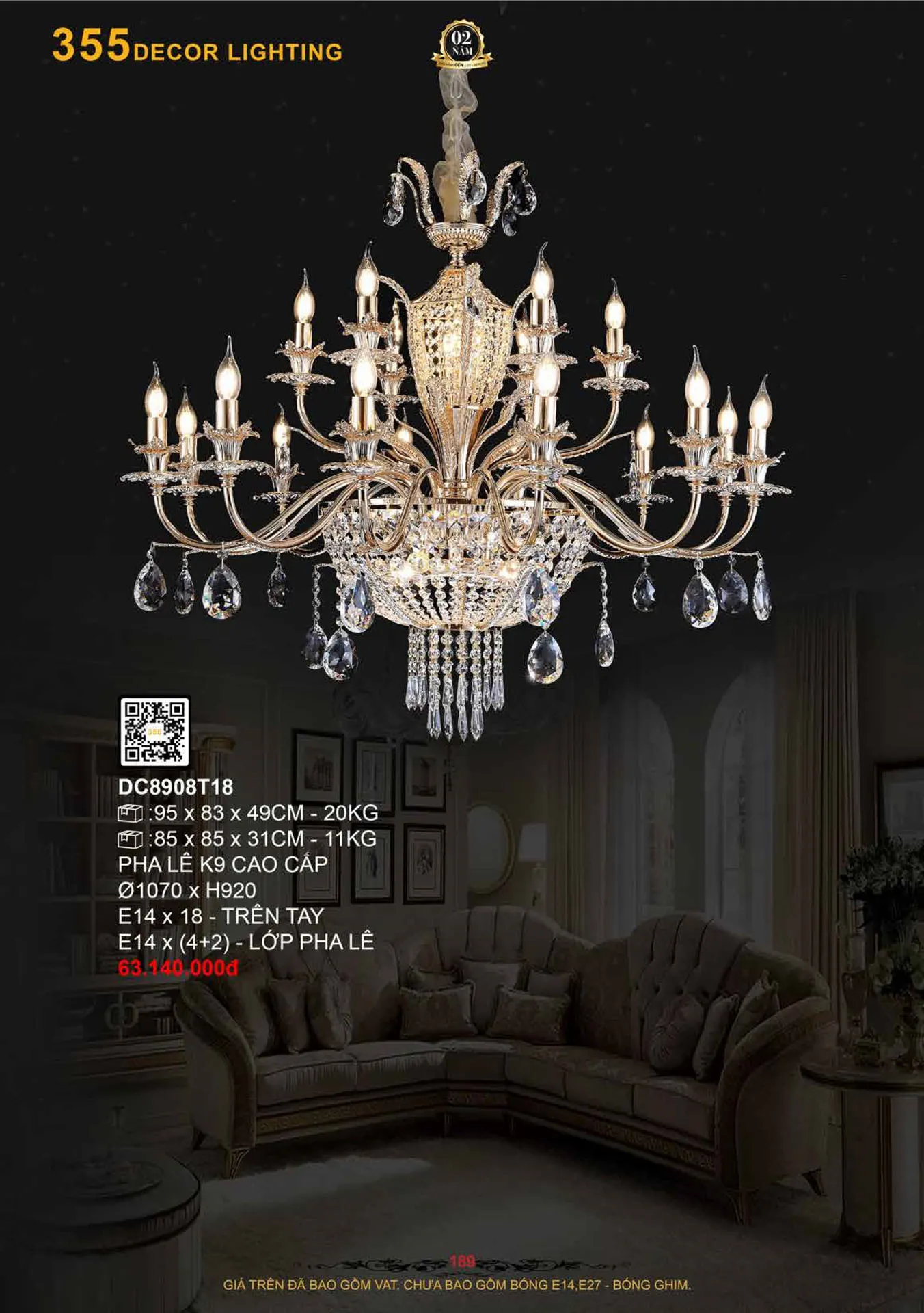 Catalogue Đèn Trang Trí 355 Decor 2026 - Trang 190)