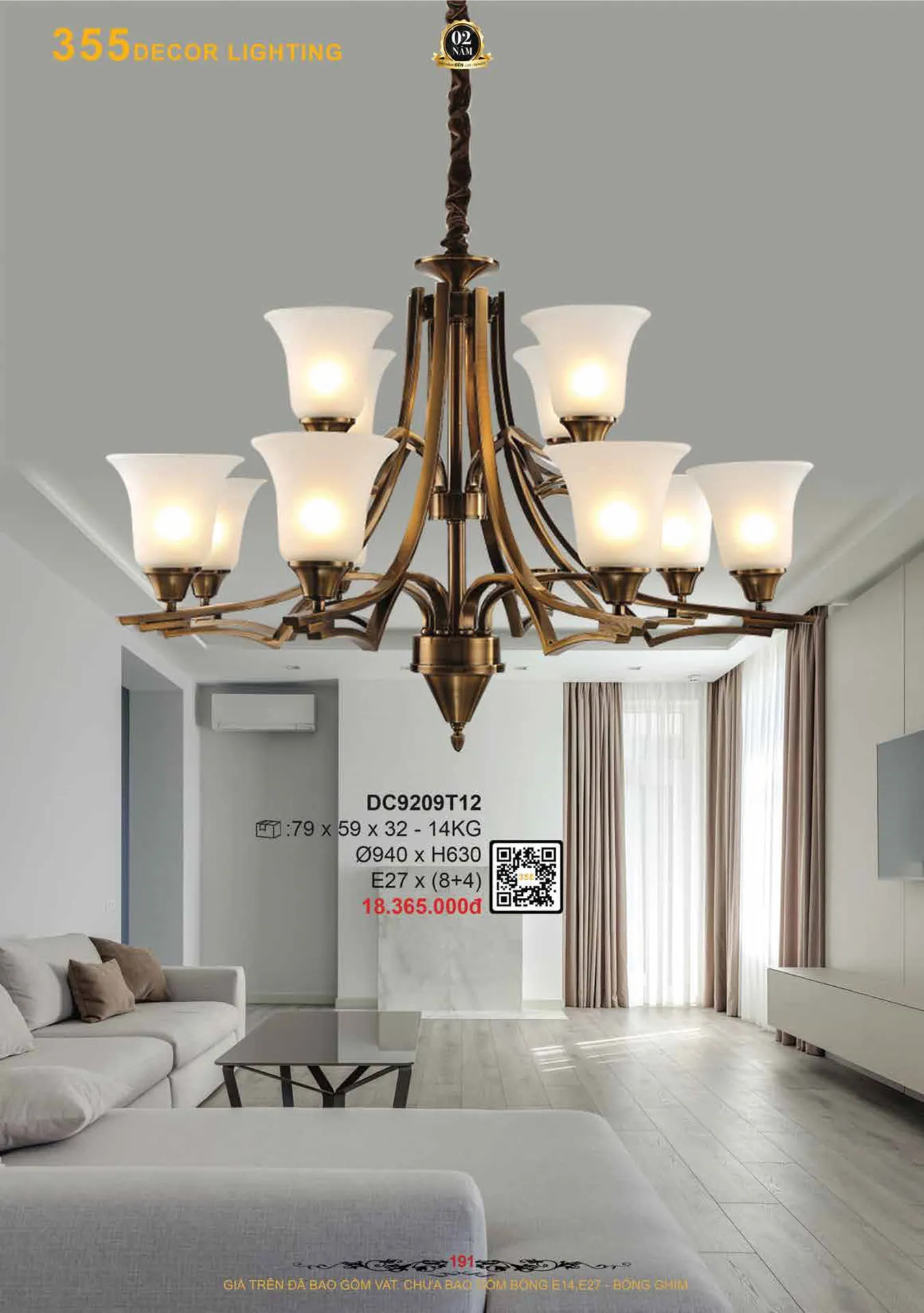 Catalogue Đèn Trang Trí 355 Decor 2026 - Trang 192)