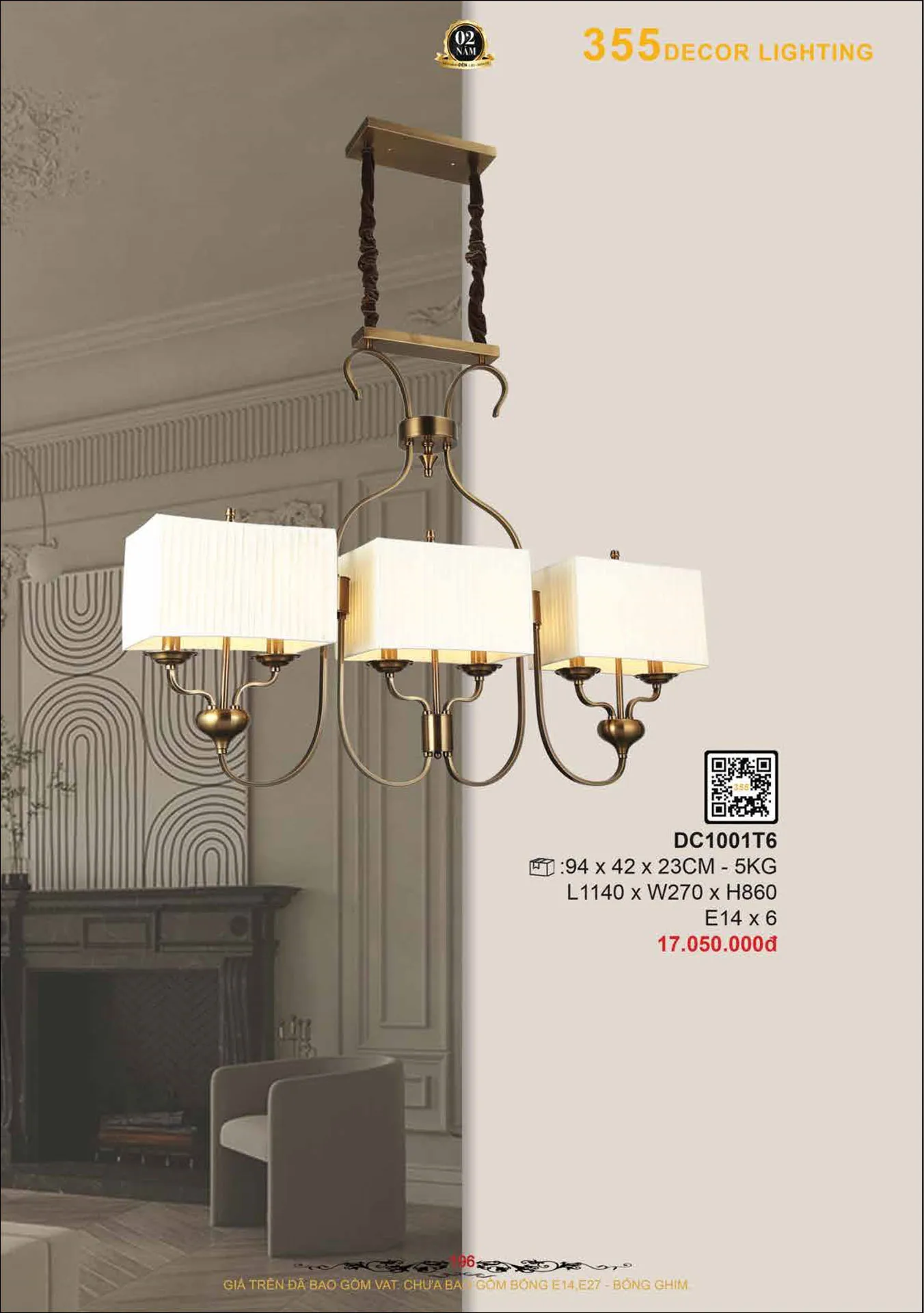 Catalogue Đèn Trang Trí 355 Decor 2026 - Trang 197)