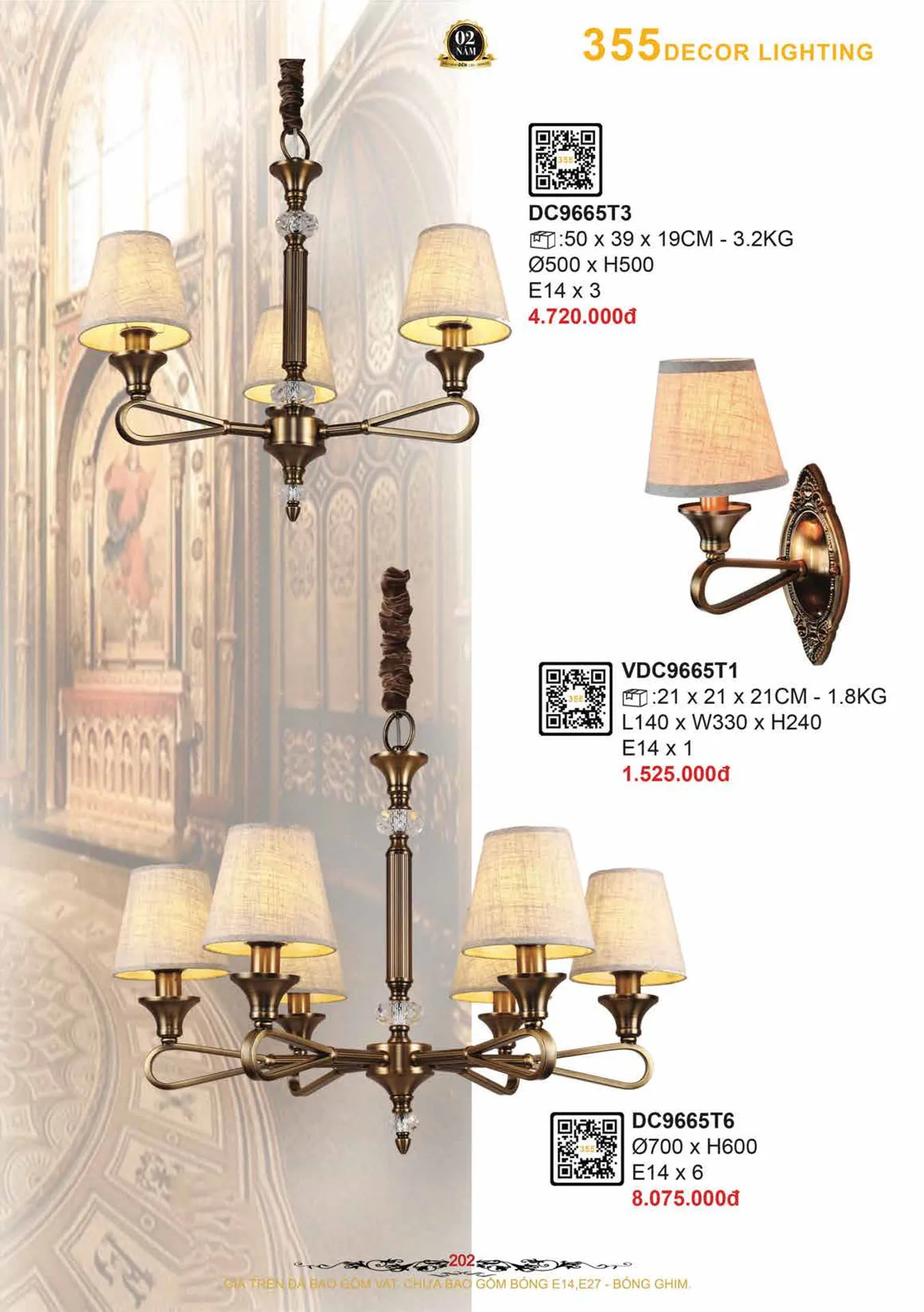 Catalogue Đèn Trang Trí 355 Decor 2026 - Trang 203)
