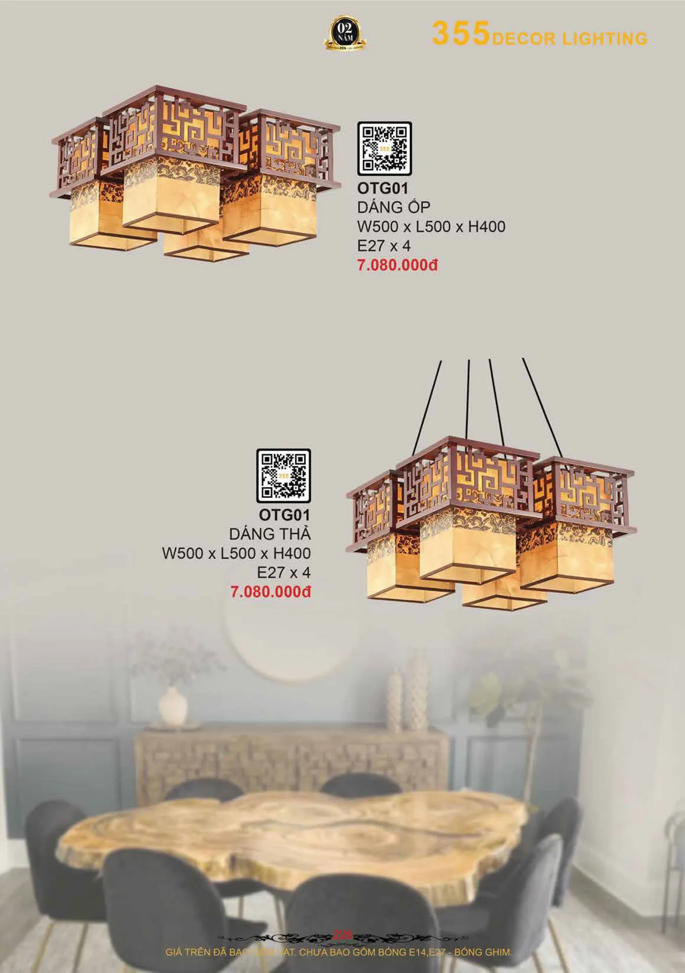 Catalogue Đèn Trang Trí 355 Decor 2026 - Trang 227)