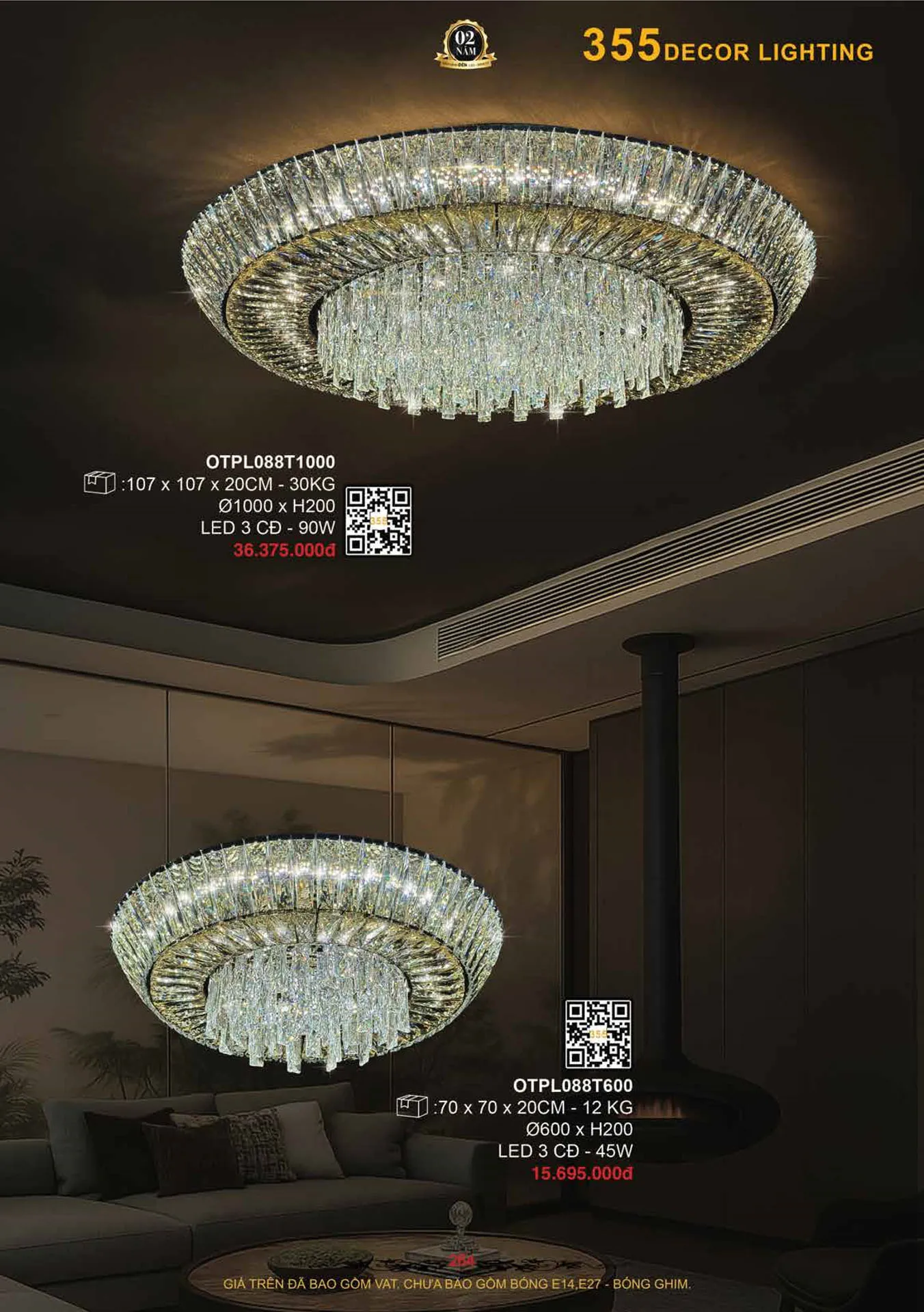 Catalogue Đèn Trang Trí 355 Decor 2026 - Trang 265)