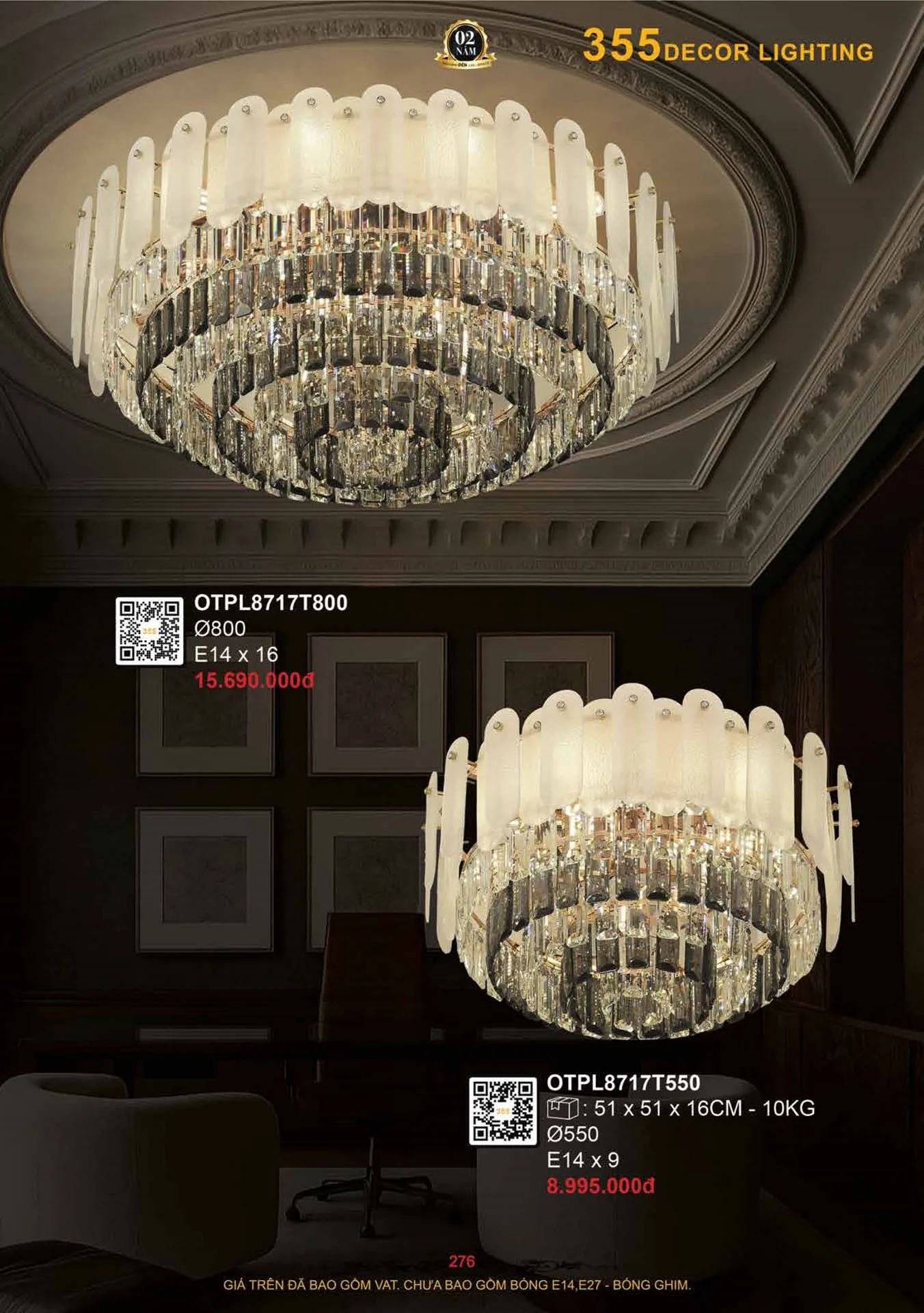 Catalogue Đèn Trang Trí 355 Decor 2026 - Trang 277)