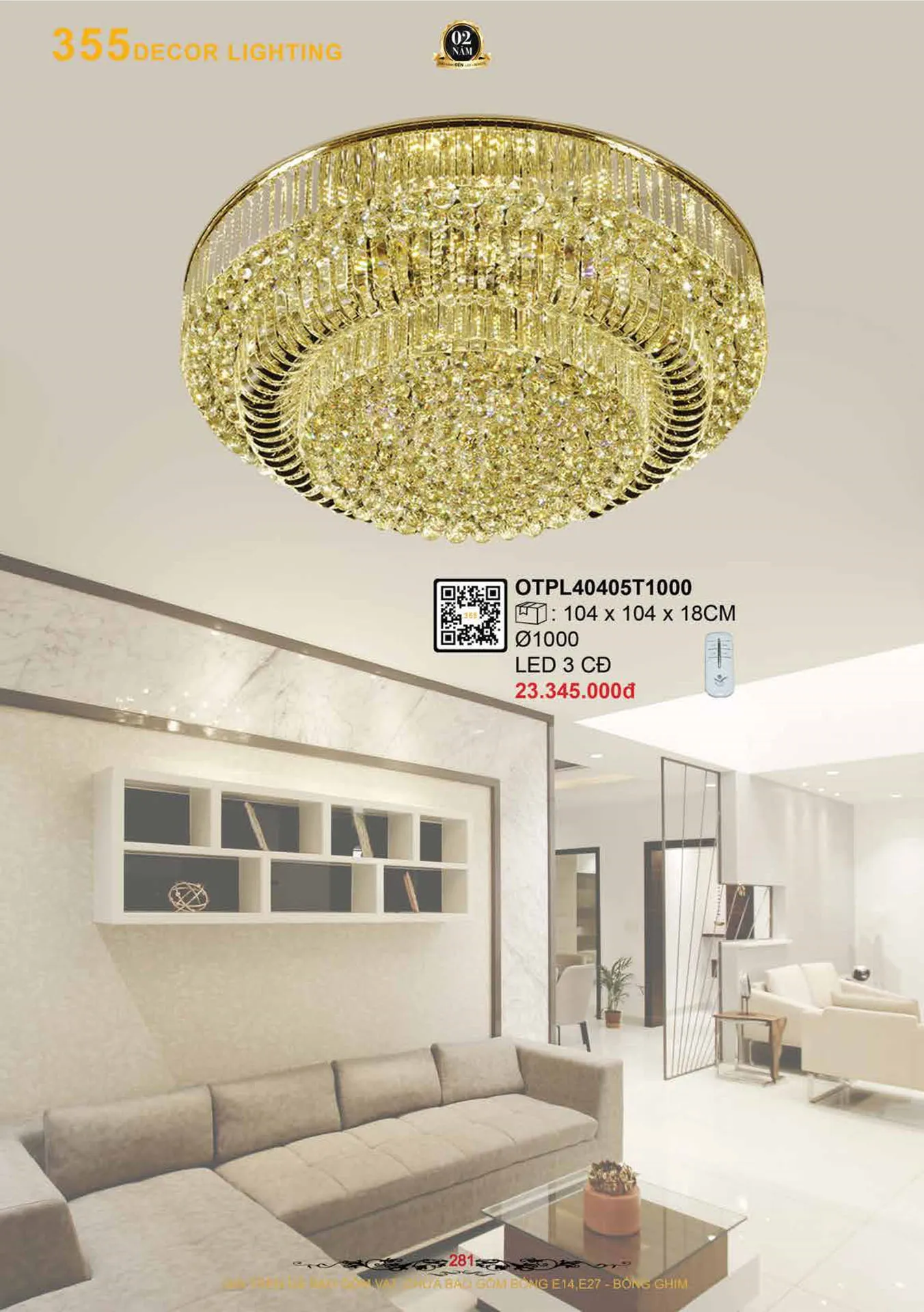 Catalogue Đèn Trang Trí 355 Decor 2026 - Trang 282)