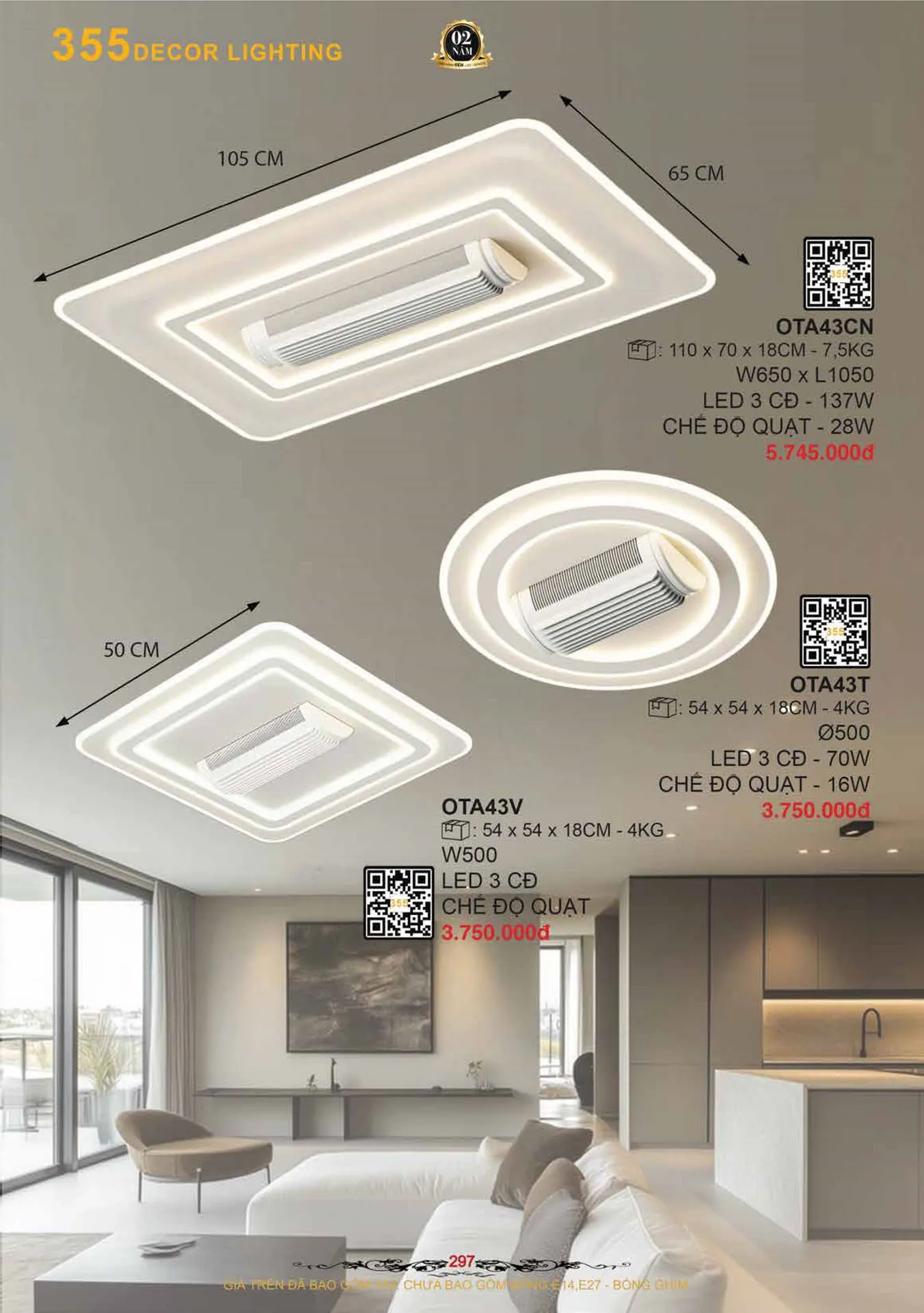 Catalogue Đèn Trang Trí 355 Decor 2026 - Trang 298)