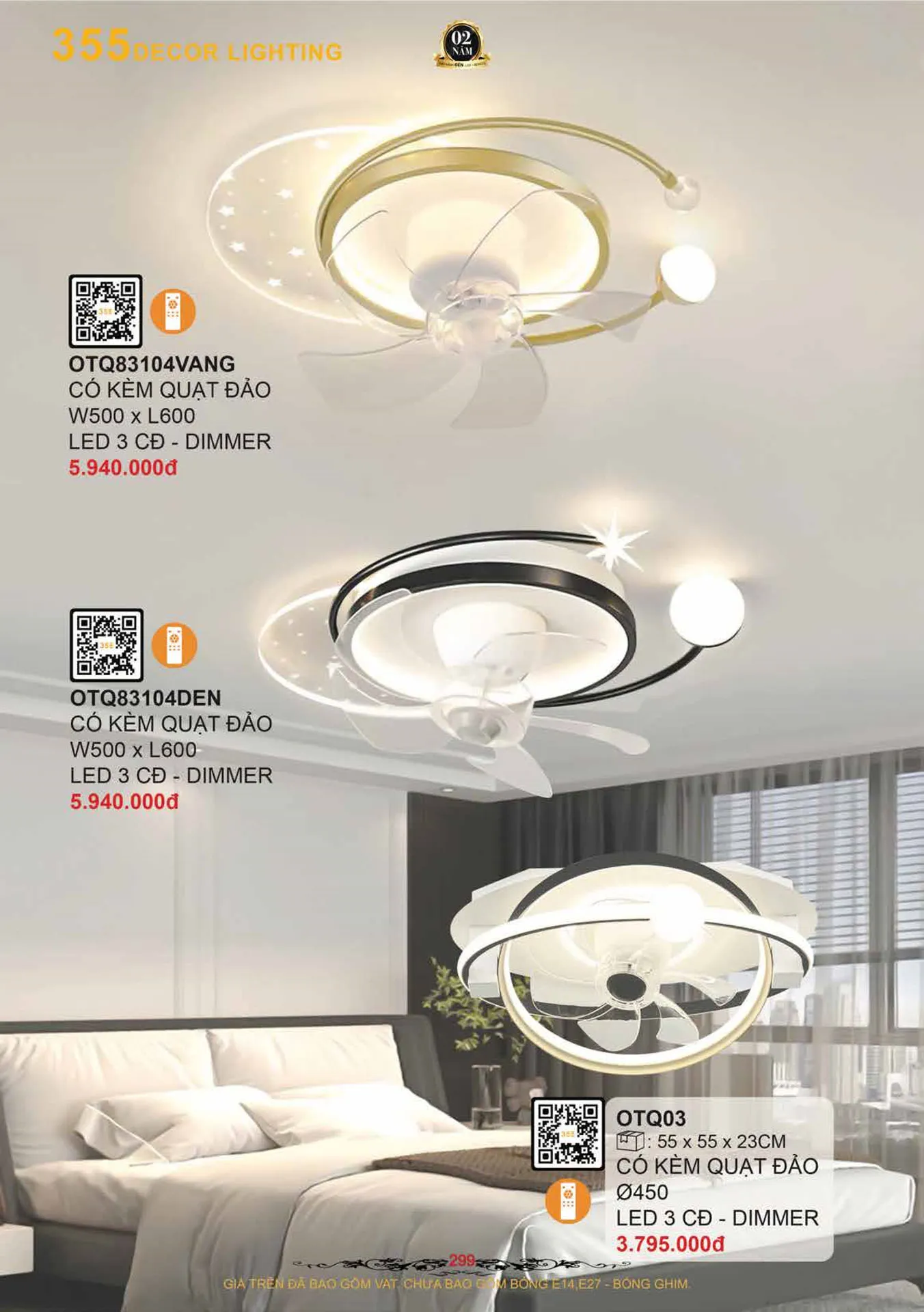 Catalogue Đèn Trang Trí 355 Decor 2026 - Trang 300)