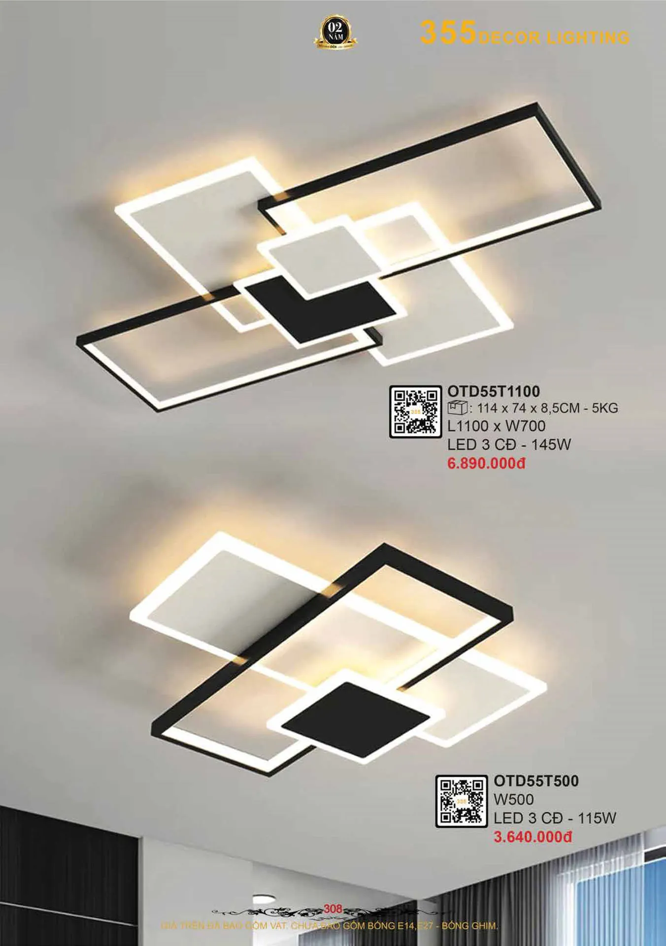 Catalogue Đèn Trang Trí 355 Decor 2026 - Trang 309)