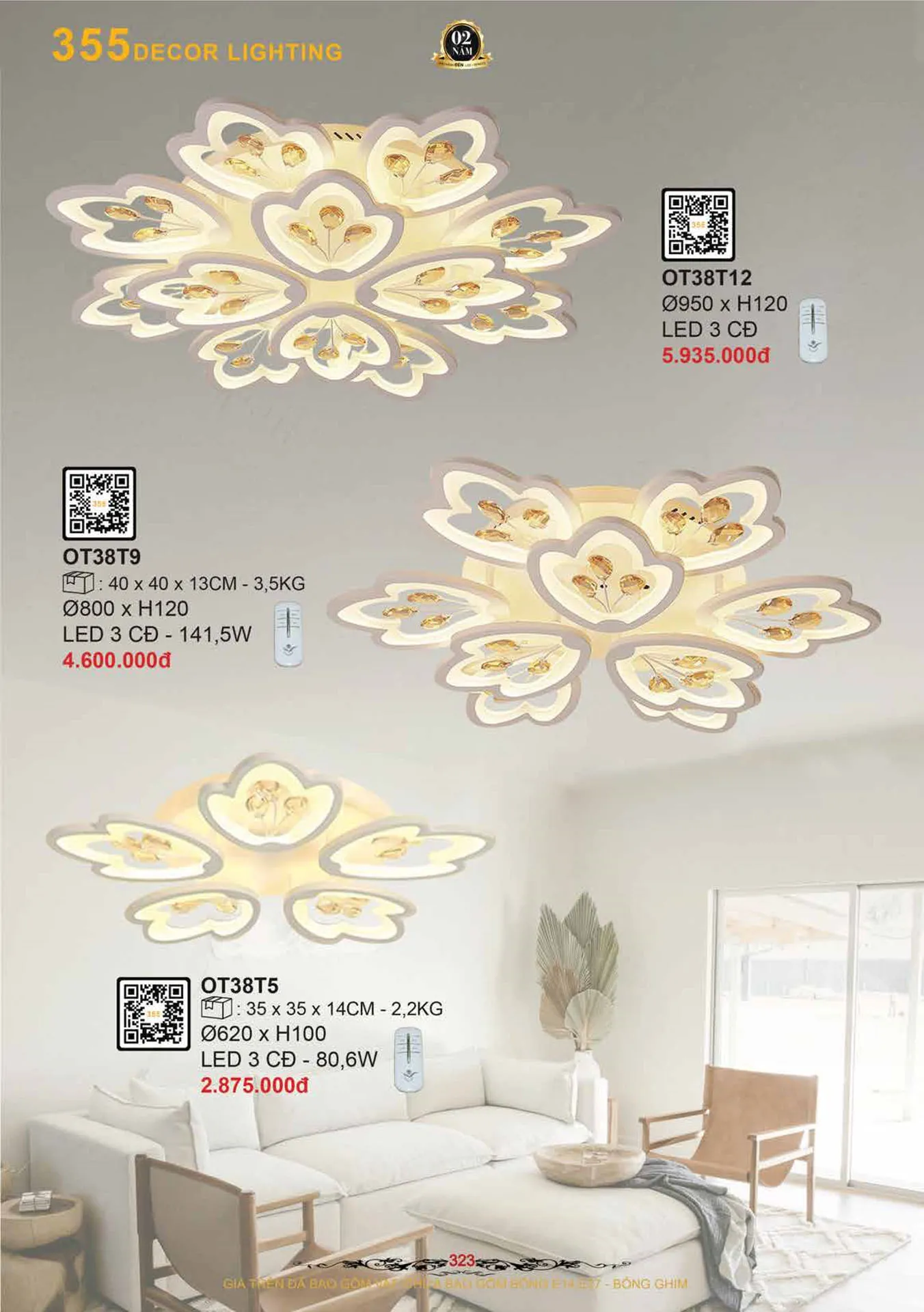 Catalogue Đèn Trang Trí 355 Decor 2026 - Trang 324)