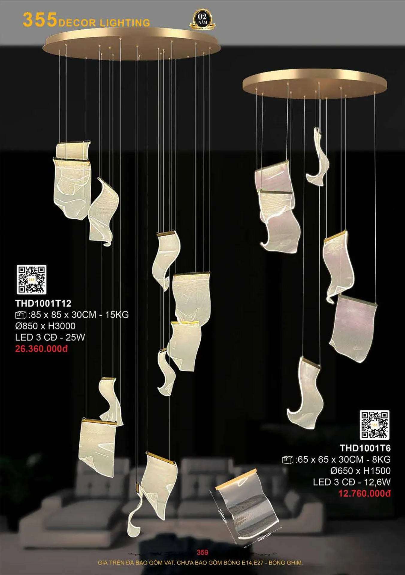 Catalogue Đèn Trang Trí 355 Decor 2026 - Trang 360)
